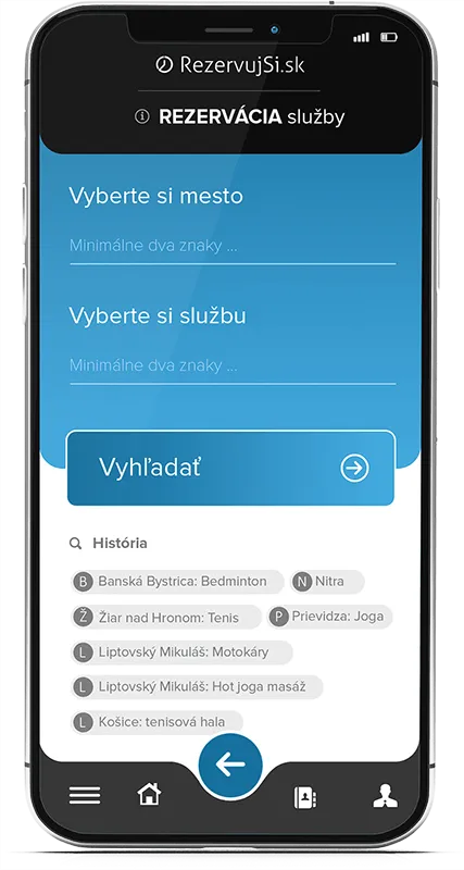 RezervujSi aplikácia